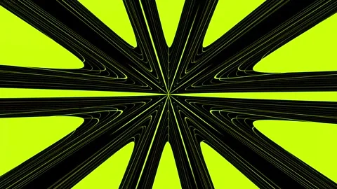Neon lime radial tech burst abstract geometric tunnel loop background Stock-Footage 333720742