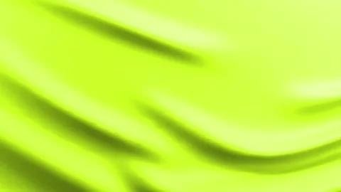 Neon lime satin fabric waves background with bright glow, abstract seamless loop Video stock 339264217