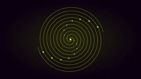 Neon lime spiral vortex for trippy pattern visuals. Professional psychedelic Stock Footage 342624459