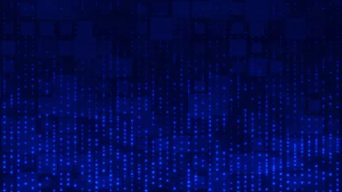 Neon line and square shape on dark background Stock Footage 342008613