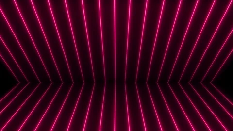 Neon line animation on black background ,glowing neon line. Stock Footage 301043009