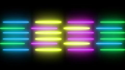 Neon Line Animation, Glowing Light Effect, Futuristic Motion Graphics, Abst.. Video stock 310074766
