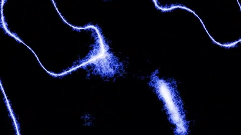 Neon Line Animation.  Glowing Light Streaks Background in 4K Stock Footage 312313248