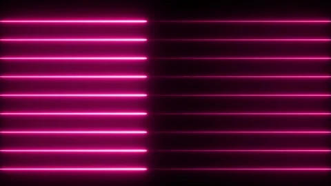 Neon line animation video with black background.glowing neon line . Stock Footage 301041653