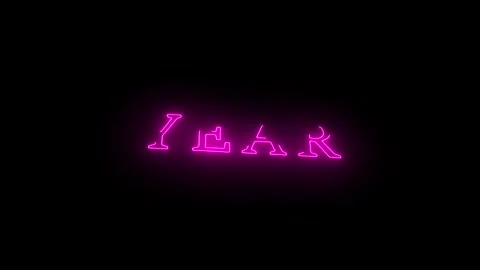 Neon line animation on the " YEAR " text concept Stock Footage 265877329
