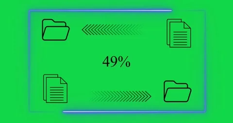 Neon line border file document management system concept on the transparent back Stock Footage 340522784