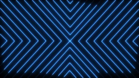 Neon line box 4k animation video with black background Stock Footage 325415914