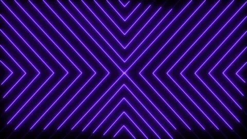 Neon line box 4k animation video with black background Stock Footage 325415915