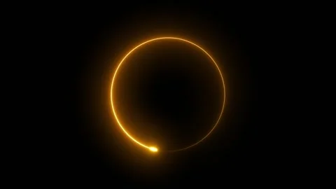 Neon line circle ray icon animation isolated on black background Stock Footage 321608178