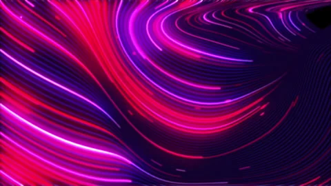 Neon line curl wave animation background Stock Footage 244862944