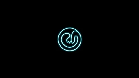 Neon line embryo icon 4K Video motion graphic animation. Stock Footage 289427491