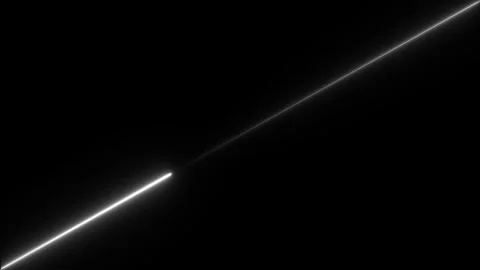 Neon Line Glowing and Moving Side to Side, Realistic Tech Motion Graphics Видео 336614569