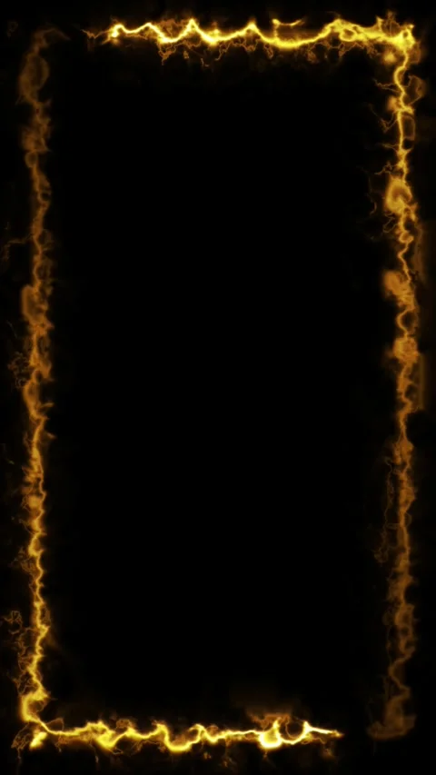 Neon line glowing rectangle frame on black background. Stock Footage 310298986