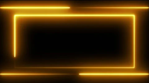 Neon line glowing square frame and lines animation Stock Footage 321608226
