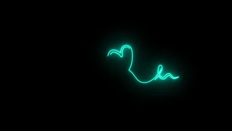 Neon line Heart Stock Footage 170181518