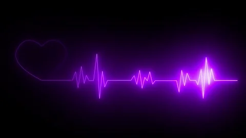 Neon line heartbeat.Seamlessly loop electrocardiogram medical screen with a.. Stock Footage 292379561
