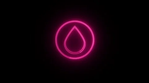 Neon line icon oil element background. 4k Stock Footage 306029385