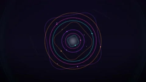 Neon Line Loop Background Animation - Abstract Loop Background Stock Footage 344246443