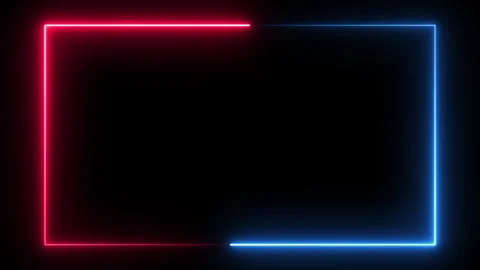 Neon line loop, neon light, abstract modern, bright line background Stock Footage 245068689