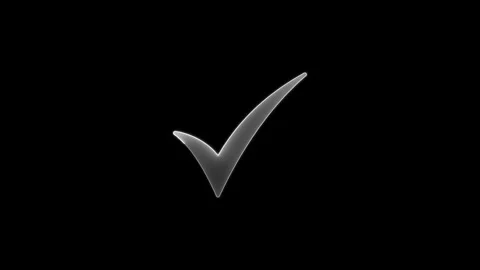 Neon line moving check mark icon animation concept .lighting check mark Stock Footage 303069646