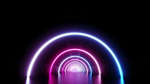Neon Line Tunnel A2B Vídeos de archivo 233980442