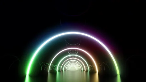 Neon Line Tunnel A2B2 Vídeos de archivo 233979673