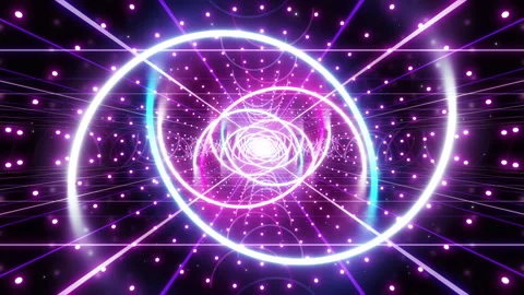 Neon Line Tunnel C1A57 Stock Footage 242946901