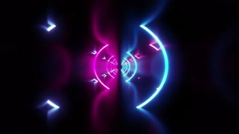 Neon Line Tunnel G3A1 Stock Footage 236533122