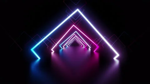 Neon Line Tunnel H3A1 Stock Footage 236673972
