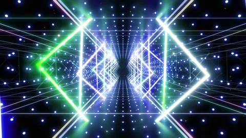 Neon Line Tunnel H5A7 Stock Footage 242946480