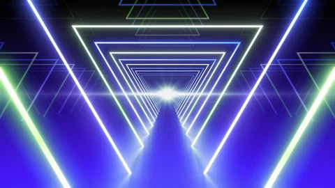 Neon Line Tunnel H8Dw2 Video stock 239506736