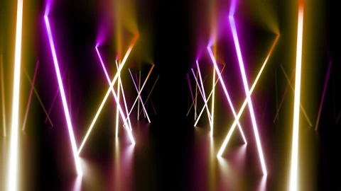 Neon Line Tunnel K2D2 Stock Footage 237316226