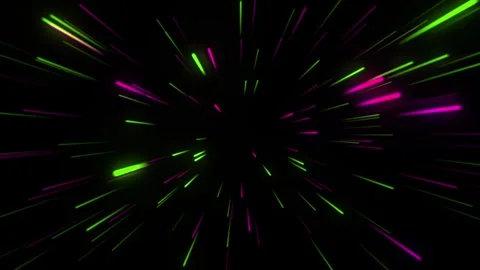 Neon line zoom meteor space soft motion. Infinite futuristic animated background Stock Footage 282417245