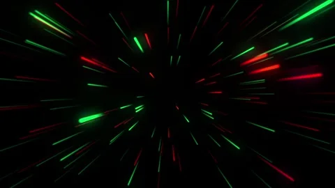 Neon line zoom meteor space soft motion. Infinite futuristic animated background Stock Footage 282417304