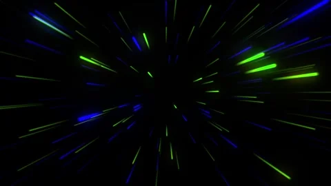 Neon line zoom meteor space soft motion. Infinite futuristic animated background Stock Footage 282417431
