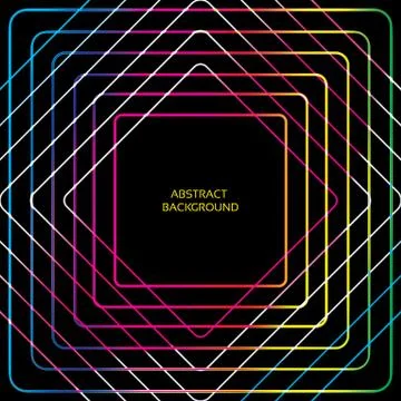 Neon lined abstract template Stock Illustration