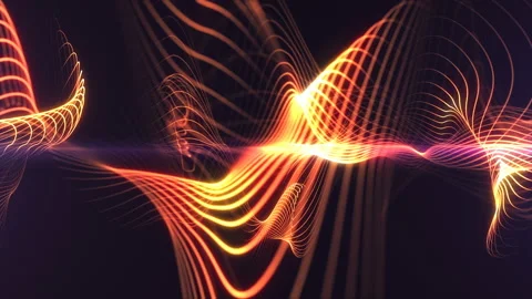 Neon Lines in a 3D animation Stock Footage 233742305