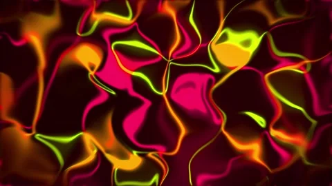 Neon Lines Abstract Looping Background Moving Line Consisting of Solid Yellow Stock Footage 183439378