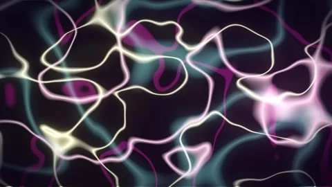 Neon lines and waves abstract background. Abstract colorful wavy grooving lines Stock-Footage 309651650