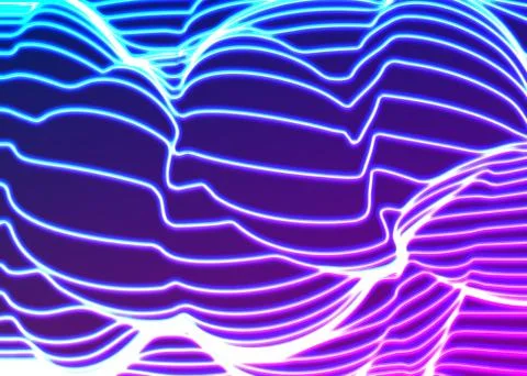 Neon lines background with glowing 80s new retro vapor wave style Stock Illustration
