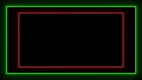 Neon lines frame animation. Rectangular frame with moving line.abstract glo.. Stock Footage 307291797