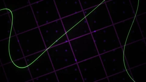 Neon lines on grid background. Stock Footage 340038304