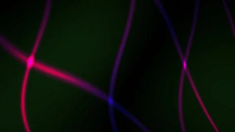 Neon lines intersecting in darkness. Stock Footage 340038289