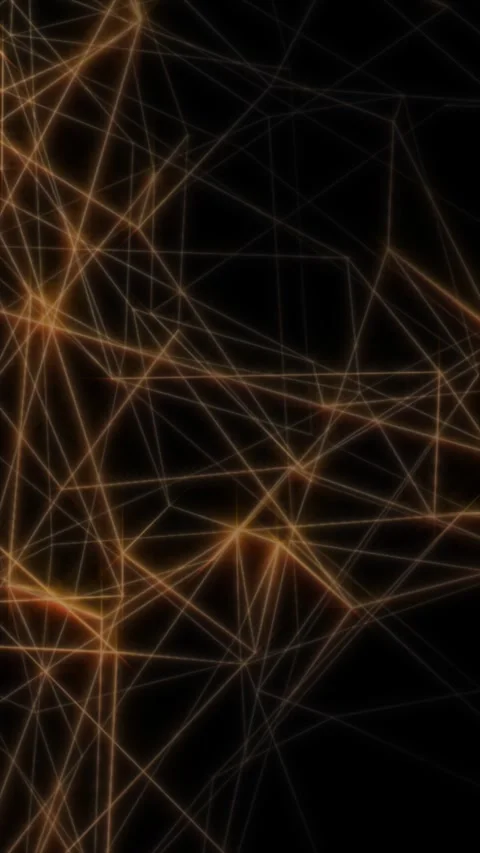 Neon lines intertwine and evolve against a dark background Stock Footage 312064044