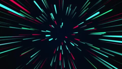 Neon lines looping background animation on black background Stock Footage 331229699