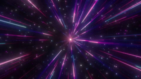 Neon Lines In Space Stock Footage 218346976