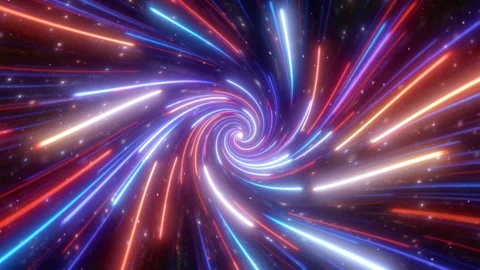 Neon Lines Space Stream Stock Footage 222502789