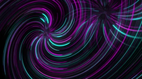 Neon lines that spin in a circle 4K Stock Footage 321769561