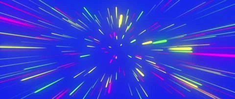 Neon Lines Zoom Blue Screen Loop  Chroma Key VFX Background Video stock 331124707