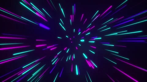 Neon Lines Zoom (Looping) Background Stock Footage 165842320